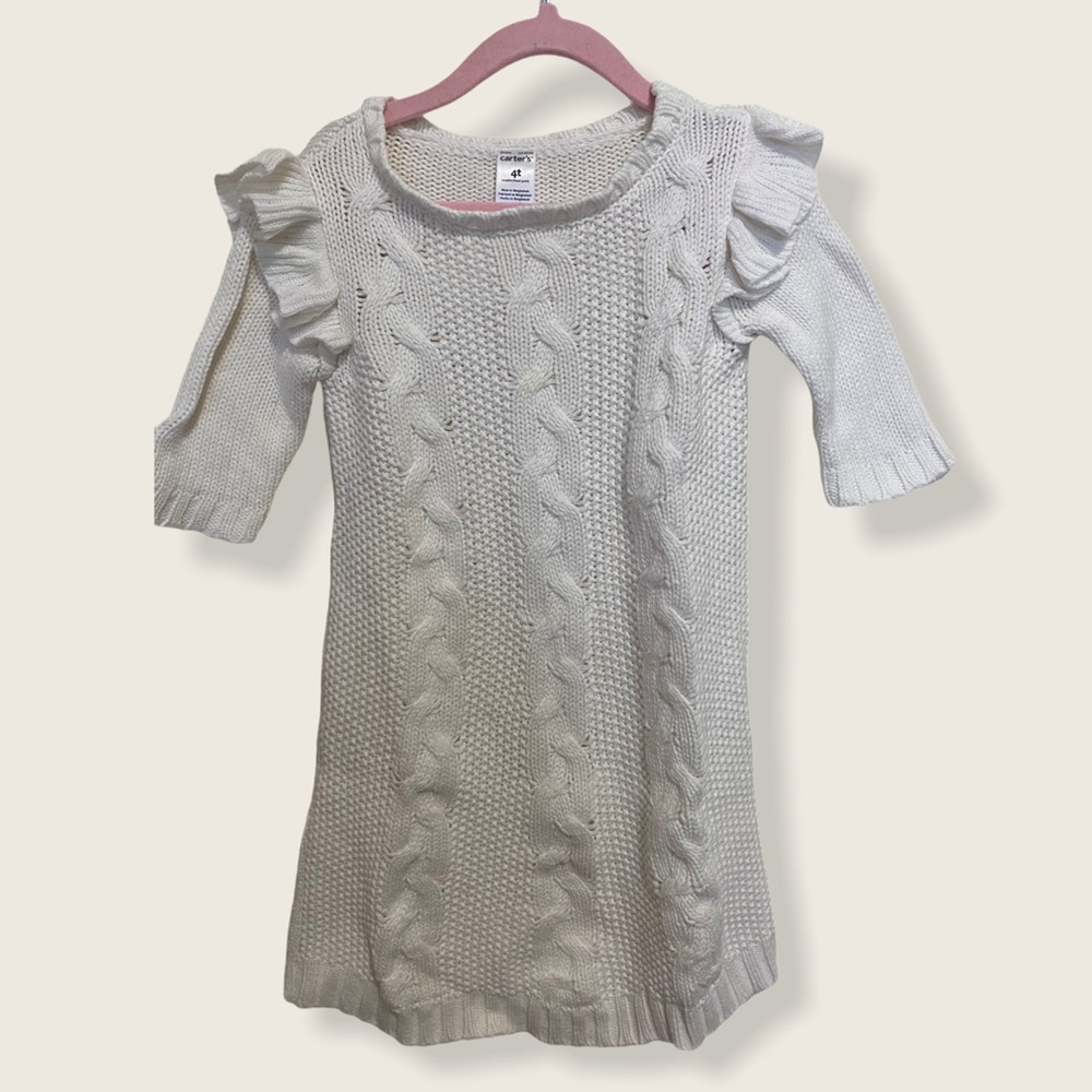 White Christmas Sweater Dress